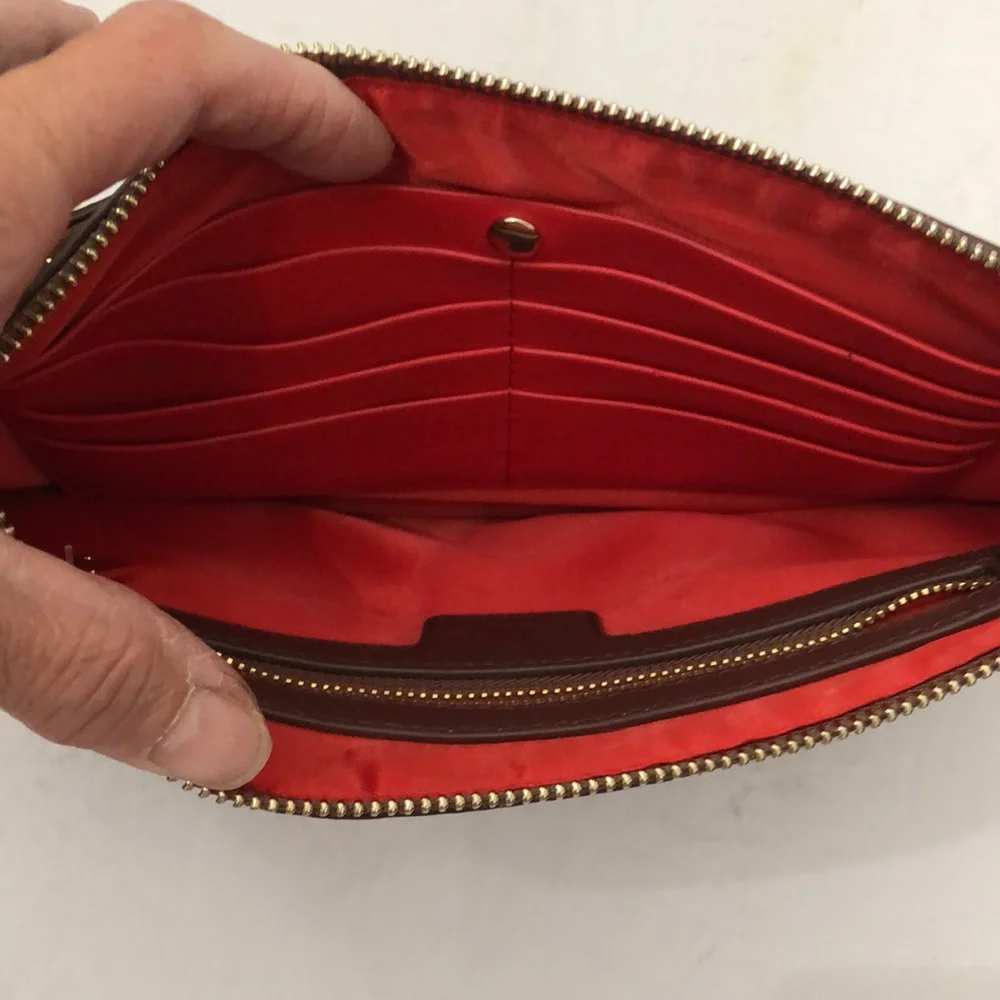 TOTE& CARRY BROWN APOLLO CLUTCH BAG WOMENS SIZE L